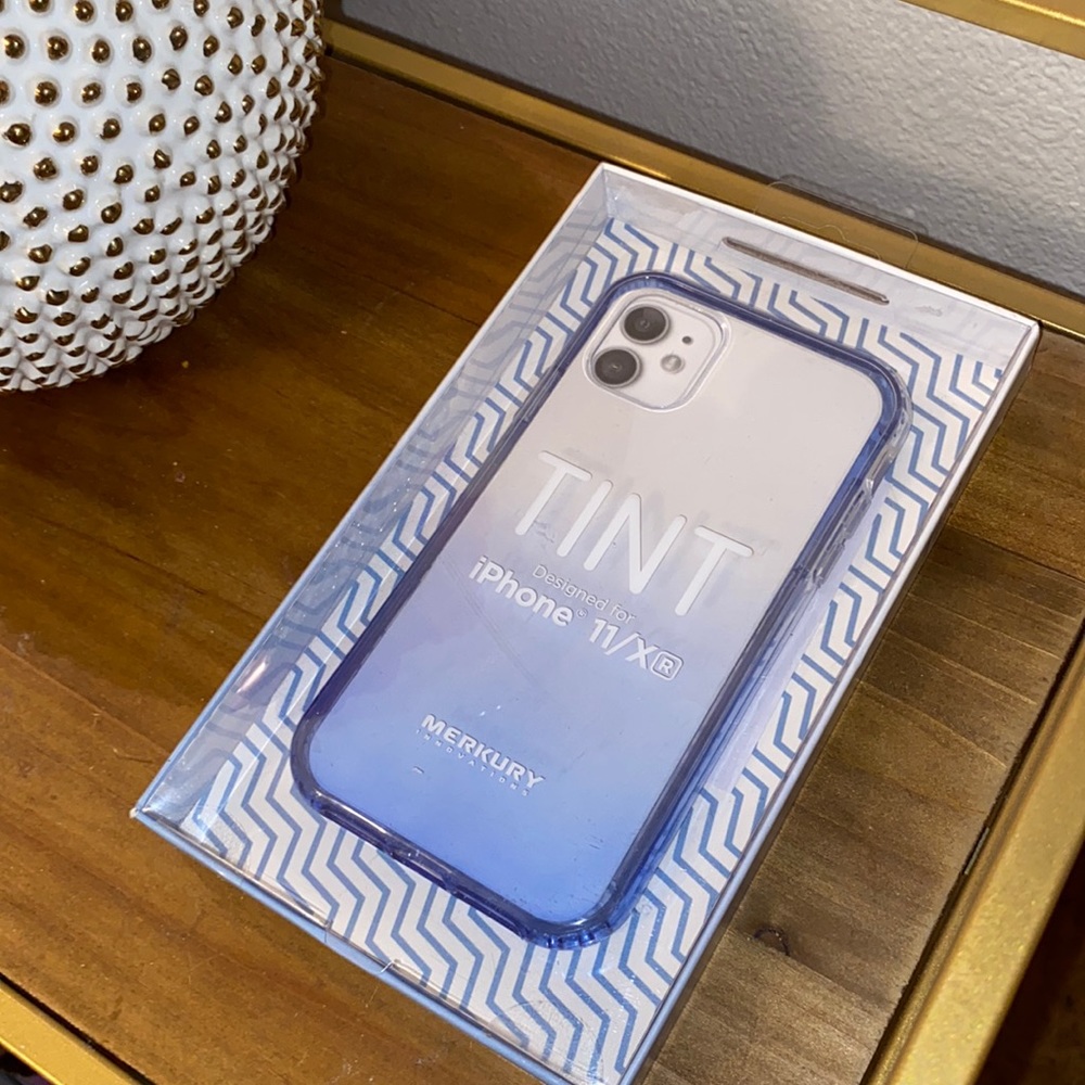 Blue transparent iPhone 11 case NWT